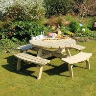 See more information about the Rose Garden Picnic Table by Zest - 8 Seats