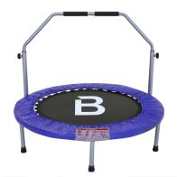 See more information about the 40 Inch Folding Fitness Exercise Mini Trampoline With Handle - Blue