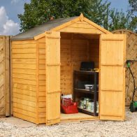See more information about the Mercia 4 x 6 Double Door Overlap Apex Shed - Windowless
