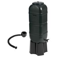 Wensum 100L Slimline Garden Water Butt Set Including Tap & Stand & Filler Kit