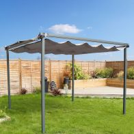 See more information about the 3m x 3m Garden Patio Canopy Gazebo - Grey