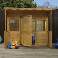See more information about the Mercia Sheriff 5' 11" x 3' 10" Pent Children's Playhouse - Premium Dip Treated Shiplap