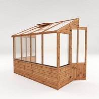 See more information about the Mercia Evesham 4' 1" x 7' 10" Pent Greenhouse - Premium Dip Treated Shiplap