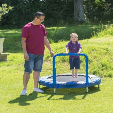 Jumpking Mini 48in Trampoline and Pink Surround Pad Robot from Cherry Lane Garden Centres