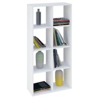 Kudl Bookcase White 8 Shelf