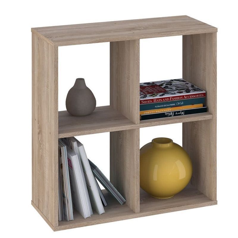 Kudl Bookcase 4 Shelf Oak Style