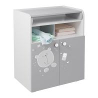 See more information about the Kudl Changing Table Grey 2 Door 3 Shelf