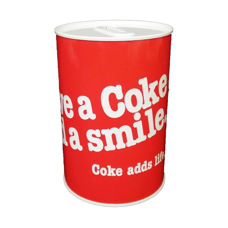 Coke Money Tin 10 x 15cm Smile