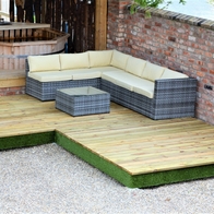 See more information about the Swift Deck Premium Garden Decking Kit 4.75 x 4.7m - Corner