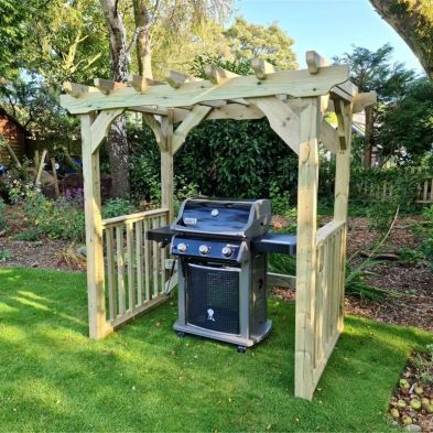 See more information about the Lilly Garden BBQ Shelter by Croft Slatted Neutral