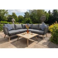 See more information about the Milan Garden Corner Sofa by Royalcraft - 5 Seats Grey Cushions