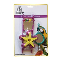 See more information about the The Bird House Multi Mirror Bird Toy Pink