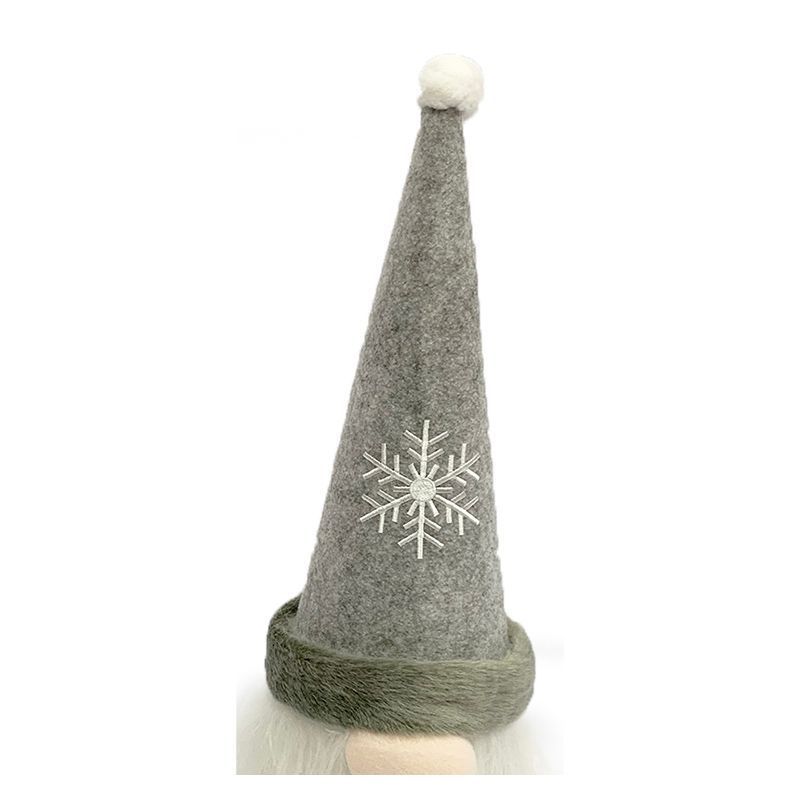 Gonk Christmas Tree Topper Decoration Grey & White - 46cm by Christmas Time