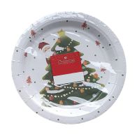 See more information about the Hiding Santa Christmas Tree Small Paper Plates 15 Pack