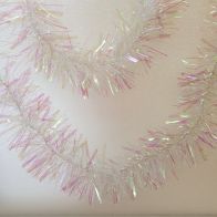 See more information about the Indescant White Pink Chunky Christmas Tinsel 2M x 125mm