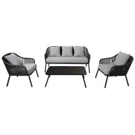 See more information about the Garden Furniture Set by Wensum - 5 Seats Grey Cushions