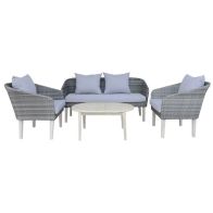 See more information about the Garden Furniture Set by Wensum - 4 Seats Grey Cushions