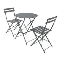 Wensum 3 Piece Metal Bistro Set Garden Patio Table 2 Chairs - 6 Colours