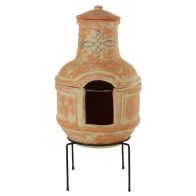 Wensum Small Terracotta Clay Chimenea With BBQ Grill