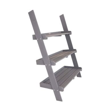 Wensum FSC Wide Wooden Ladder Planter - Grey