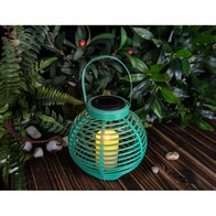 See more information about the Candle Solar Garden Green Lantern Decoration Orange LED - 21cm by Bright Garden