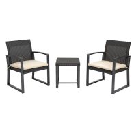 See more information about the Outsunny Outdoor Garden Pp Rattan Style Bistro Set