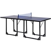 See more information about the Homcom 6ft 182cm Mini Table Tennis Table Folding Ping Pong Table with Net Multi-Use Table for Indoor Outdoor Game