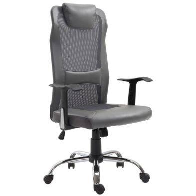See more information about the Vinsetto Mesh Office Chair High Back Desk Chair Height Adjustable Swivel Chair For Home With Headrest Grey