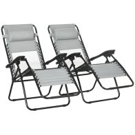 See more information about the Outsunny Garden Recliner Chairs Set of 2