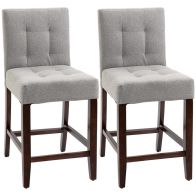 See more information about the Homcom Modern Fabric Bar Stools Set of 2