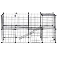 See more information about the PawHut DIY Pet Playpen Metal Wire Fence Indoor Outdoor Guinea Pig Rabbit Small Animals Cage 36 Panel Enclosure Black
