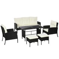 See more information about the Outsunny 5 Seater Rattan Garden Furniture Set