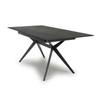 See more information about the Industrial Dining Table Metal & Ceramic Black - Extendable 140-180cm 