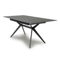 See more information about the Industrial Dining Table Metal & Ceramic Grey - Extendable 140-180cm 