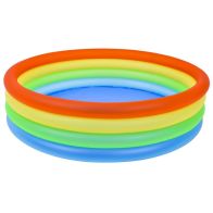 See more information about the Inflatable Round 4 Ring Neon Paddling Pool 1.5m