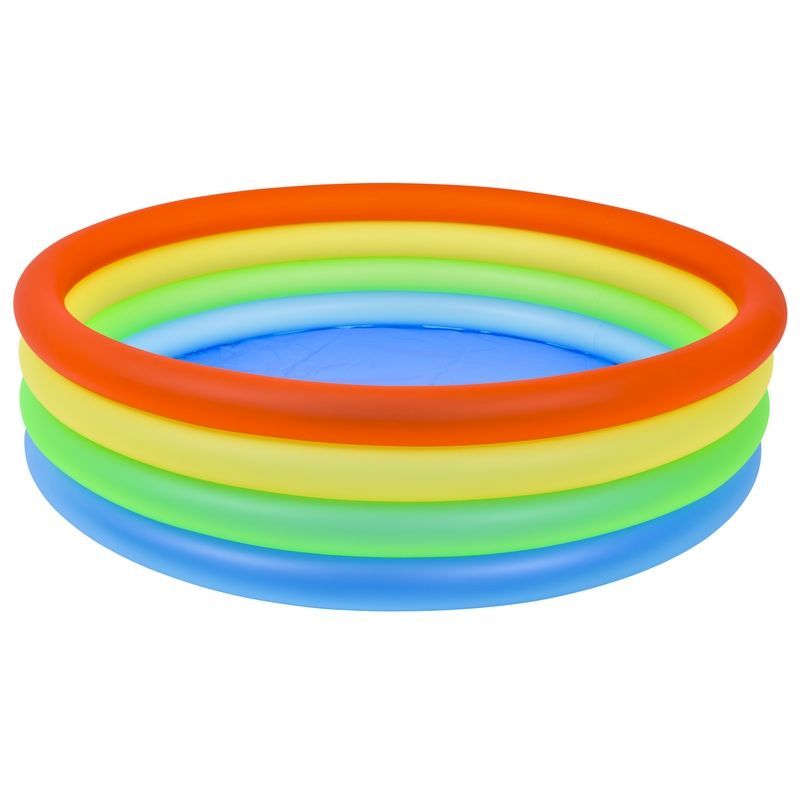 Inflatable Round 4 Ring Neon Paddling Pool 1.5m