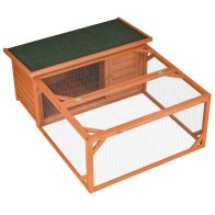 See more information about the PawHut Rabbit Hutch Off-ground Small Animal Guinea Pig House 125.5 x 100 x 49cm