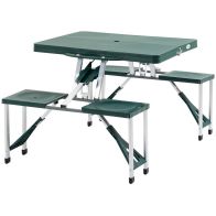 See more information about the Outsunny Abs Aluminum Portable Picnic Table Bench Set Green
