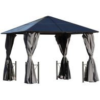 See more information about the Outsunny 3 x 3(m) Hardtop Gazebo Canopy with Polycarbonate Roof
