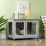 See more information about the PawHut Dog Crate Furniture Side End Table with Soft Washable Cushion