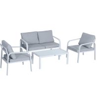 See more information about the Outsunny 4Pcs Garden Sofa Set 2 Single Armchair