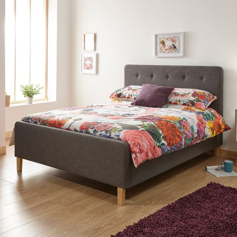 Ashbourne King Size Ottoman Bed Grey
