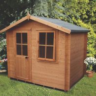 See more information about the Shire Avesbury 7' 4" x 6' 11" Apex Log Cabin - Premium 19mm Cladding Log Clad