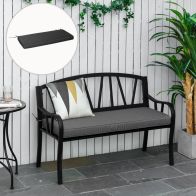 See more information about the Outsunny Garden Bench Cushion 2 Seater Seat Pad for Patio Indoor & Outdoor Use
