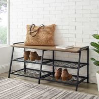 See more information about the Contemporary Large Shoe Storage Black 2 Shelves