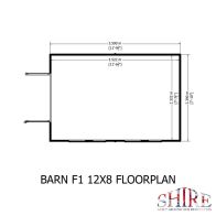 See more information about the Shire Barn 11' 9" x 7' 10" Barn Shed - Premium Coated Shiplap