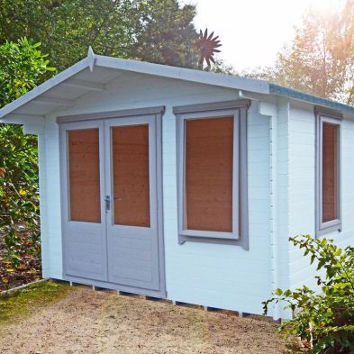 Shire Berryfield Untreated 19mm Garden Log Cabin & Veranda 11' x 8'