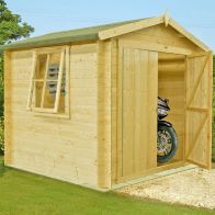 See more information about the Shire Bradley Untreated 19mm Garden Log Cabin 7' x 7'