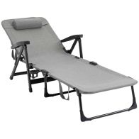 See more information about the Outsunny Folding Chaise Lounge Chair