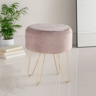 See more information about the Hamilton McBride Blush Velvet Footstool